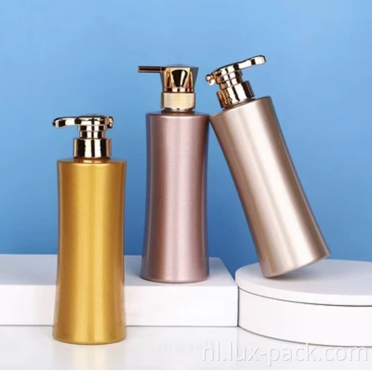 Factory Prijs Lege aangepaste 500 ml plastic fles huisdiermateriaal Shampoo douche gellotion dispenser fles